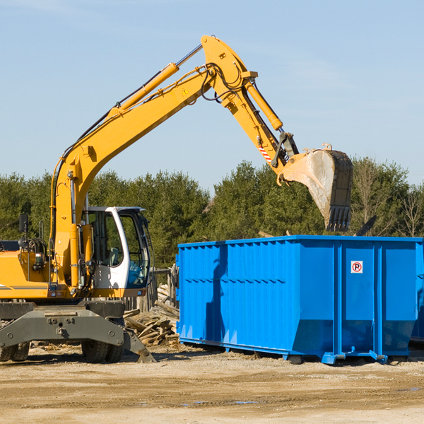 what size residential dumpster rentals are available in Honeydew CA